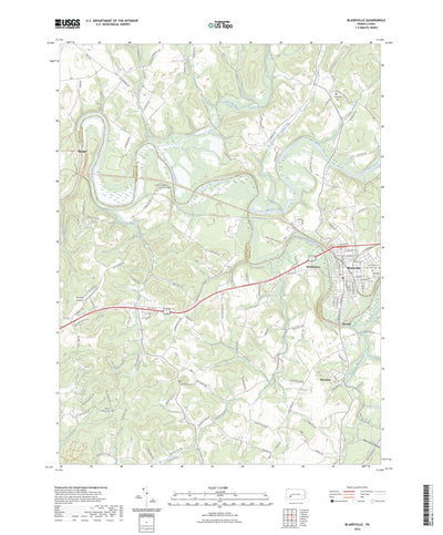 United States Geological Survey Blairsville, PA (2023, 24000-Scale) digital map