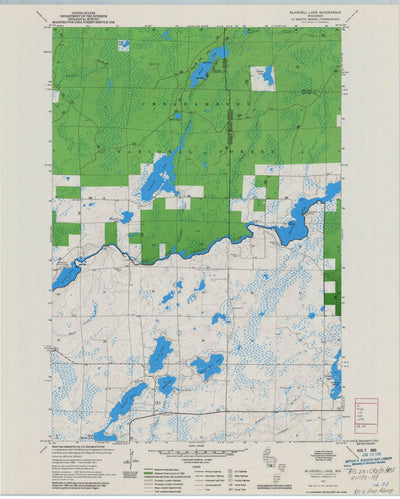 United States Geological Survey Blaisdell Lake, WI (1971, 24000-Scale) digital map