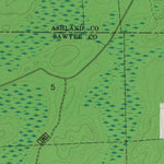 United States Geological Survey Blaisdell Lake, WI (1971, 24000-Scale) digital map