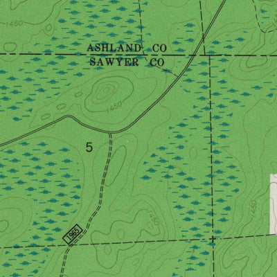 United States Geological Survey Blaisdell Lake, WI (1971, 24000-Scale) digital map