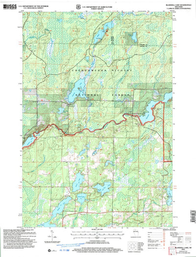 United States Geological Survey Blaisdell Lake, WI (2005, 24000-Scale) digital map