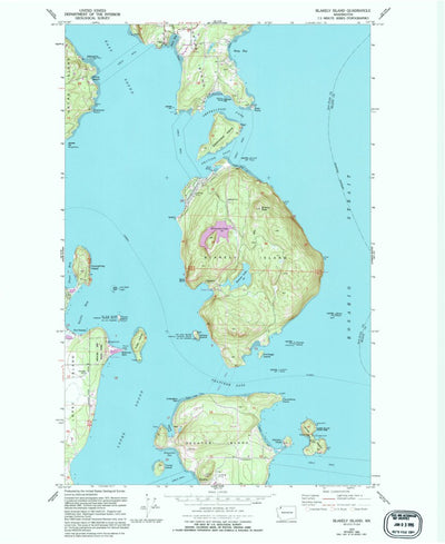 United States Geological Survey Blakely Island, WA (1973, 24000-Scale) digital map