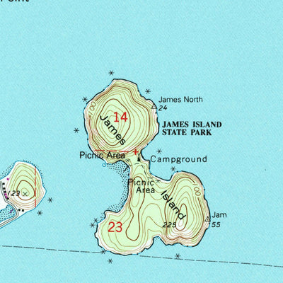 United States Geological Survey Blakely Island, WA (1973, 24000-Scale) digital map