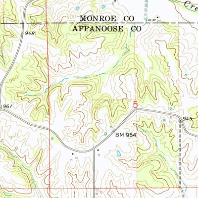 United States Geological Survey Blakesburg, IA (1968, 24000-Scale) digital map