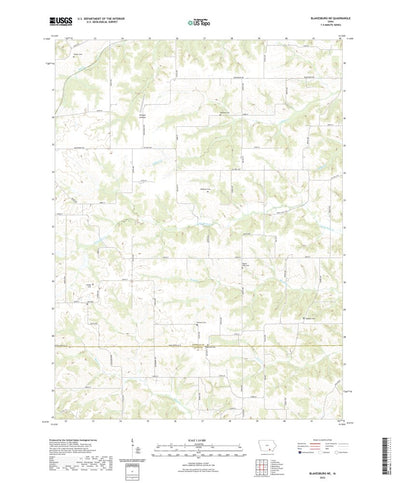 United States Geological Survey Blakesburg NE, IA (2022, 24000-Scale) digital map