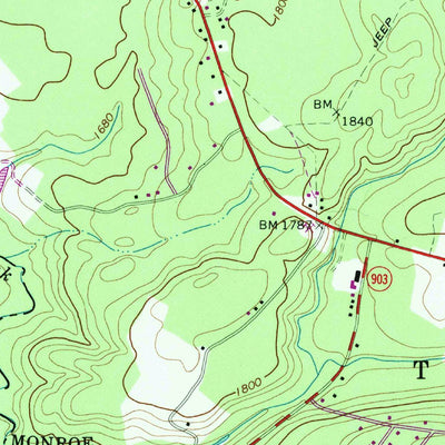 United States Geological Survey Blakeslee, PA (1965, 24000-Scale) digital map