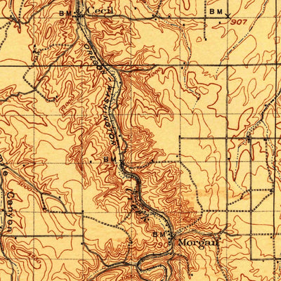 United States Geological Survey Blalock Island, WA-OR (1908, 125000-Scale) digital map