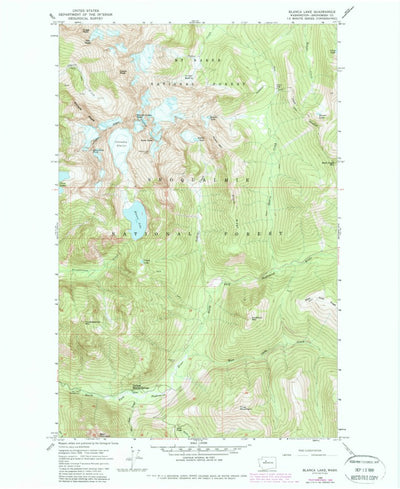 United States Geological Survey Blanca Lake, WA (1965, 24000-Scale) digital map