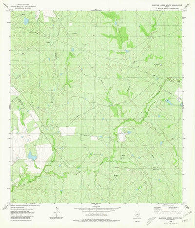 United States Geological Survey Blancas Creek South, TX (1980, 24000-Scale) digital map