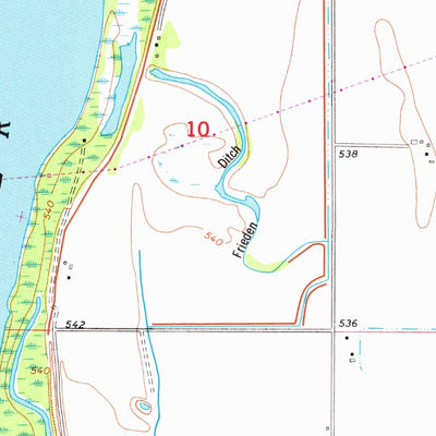 United States Geological Survey Blanchard Island, IL-IA (1953, 24000-Scale) digital map