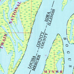United States Geological Survey Blanchard Island, IL-IA (1953, 24000-Scale) digital map