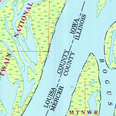 United States Geological Survey Blanchard Island, IL-IA (1953, 24000-Scale) digital map