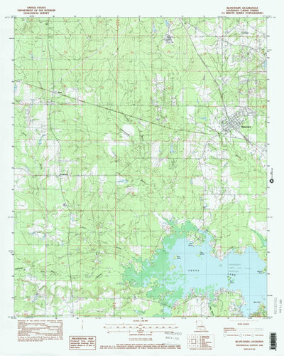 United States Geological Survey Blanchard, LA (1982, 24000-Scale) digital map