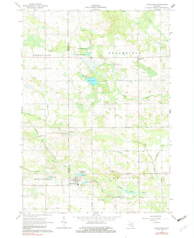 United States Geological Survey Blanchard, MI (1964, 24000-Scale) digital map