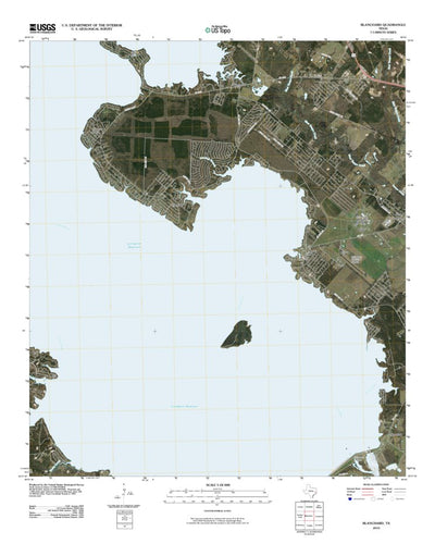 United States Geological Survey Blanchard, TX (2010, 24000-Scale) digital map