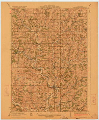 United States Geological Survey Blanchardville, WI (1923, 62500-Scale) digital map