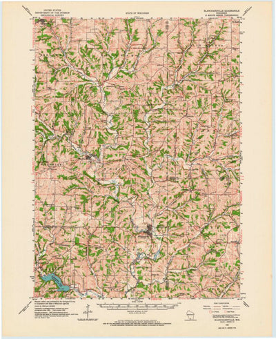 United States Geological Survey Blanchardville, WI (1962, 62500-Scale) digital map