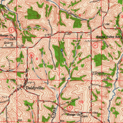United States Geological Survey Blanchardville, WI (1962, 62500-Scale) digital map