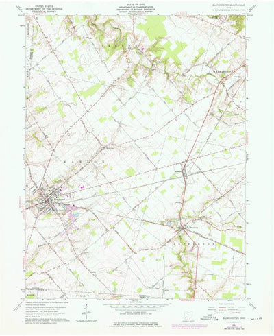 United States Geological Survey Blanchester, OH (1961, 24000-Scale) digital map