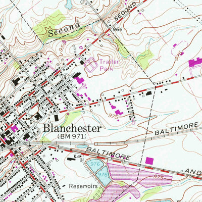 United States Geological Survey Blanchester, OH (1961, 24000-Scale) digital map