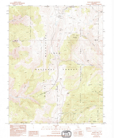 United States Geological Survey Blanco Mountain, CA (1987, 24000-Scale) digital map
