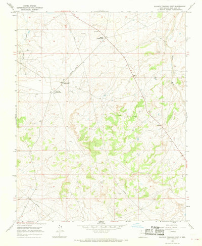 United States Geological Survey Blanco Trading Post, NM (1966, 24000-Scale) digital map
