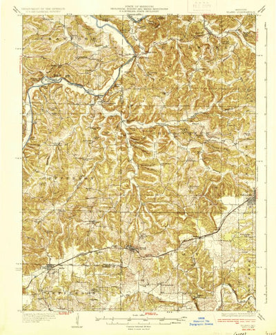 United States Geological Survey Bland, MO (1937, 62500-Scale) digital map