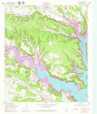 United States Geological Survey Bland, TX (1958, 24000-Scale) digital map