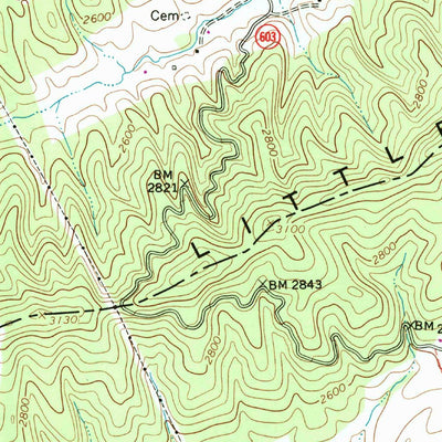 United States Geological Survey Bland, VA (1968, 24000-Scale) digital map