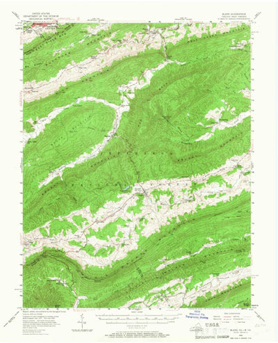 United States Geological Survey Bland, VA-WV (1956, 62500-Scale) digital map