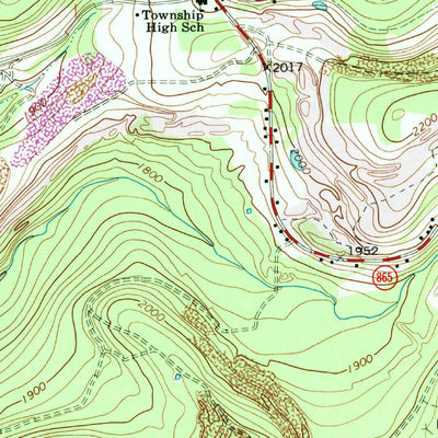United States Geological Survey Blandburg, PA (1963, 24000-Scale) digital map