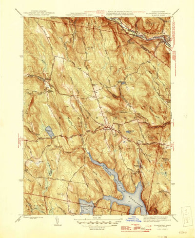 United States Geological Survey Blandford, MA (1946, 31680-Scale) digital map