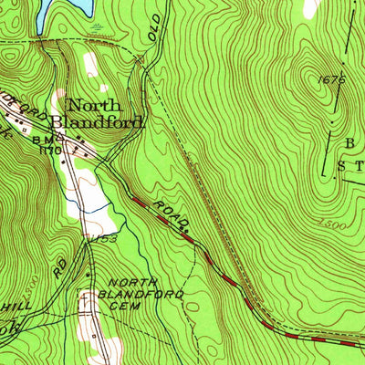 United States Geological Survey Blandford, MA (1955, 24000-Scale) digital map