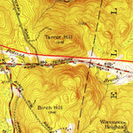 United States Geological Survey Blandford, MA (1955, 31680-Scale) digital map