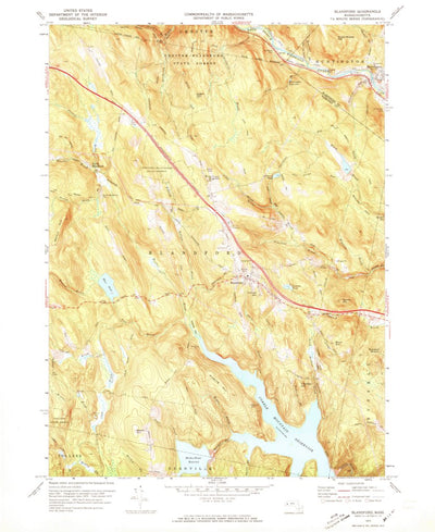 United States Geological Survey Blandford, MA (1972, 24000-Scale) digital map