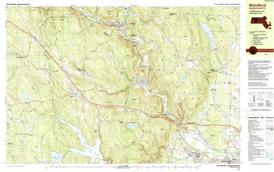 United States Geological Survey Blandford, MA (1987, 25000-Scale) digital map
