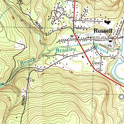 United States Geological Survey Blandford, MA (1987, 25000-Scale) digital map