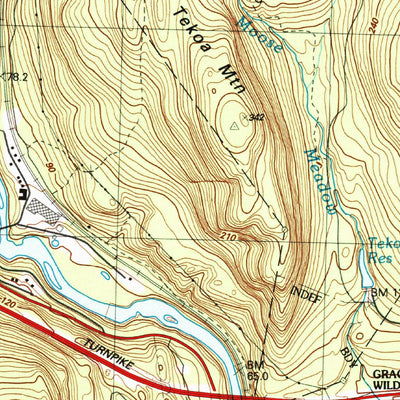 United States Geological Survey Blandford, MA (1987, 25000-Scale) digital map