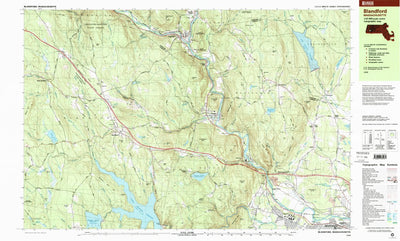 United States Geological Survey Blandford, MA (1998, 25000-Scale) digital map