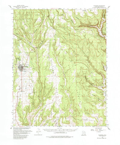 United States Geological Survey Blanding, UT (1957, 62500-Scale) digital map