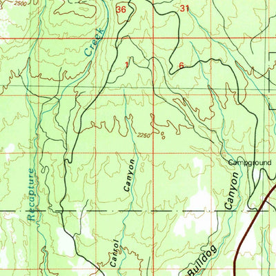 United States Geological Survey Blanding, UT-CO (1982, 100000-Scale) digital map