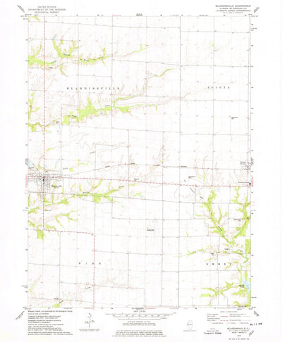 United States Geological Survey Blandinsville, IL (1974, 24000-Scale) digital map