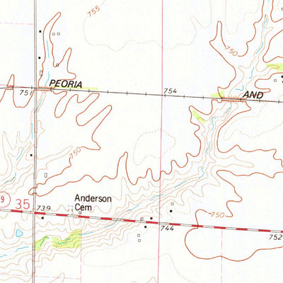 United States Geological Survey Blandinsville, IL (1974, 24000-Scale) digital map