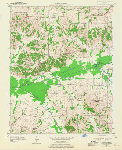 United States Geological Survey Blandville, KY (1951, 24000-Scale) digital map