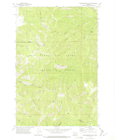 United States Geological Survey Blankenbaker Flats, MT (1971, 24000-Scale) digital map