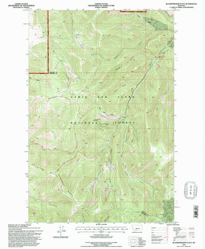 United States Geological Survey Blankenbaker Flats, MT (1995, 24000-Scale) digital map