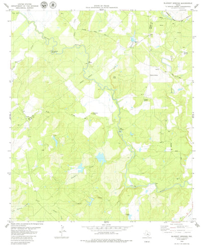 United States Geological Survey Blanket Springs, TX (1979, 24000-Scale) digital map