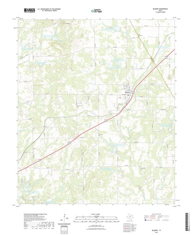 United States Geological Survey Blanket, TX (2022, 24000-Scale) digital map