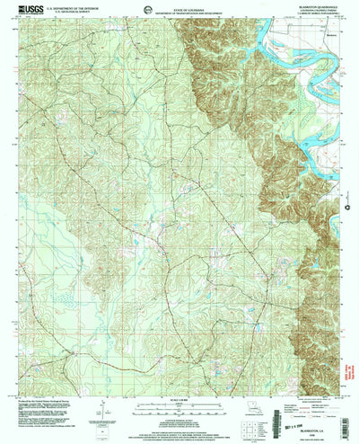 United States Geological Survey Blankston, LA (1998, 24000-Scale) digital map