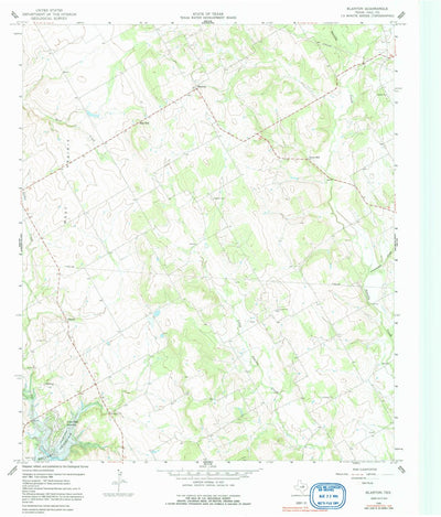 United States Geological Survey Blanton, TX (1966, 24000-Scale) digital map